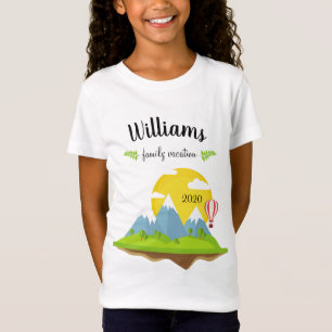 Camiseta Férias Familiares Montanhosas Correspondendo ao So