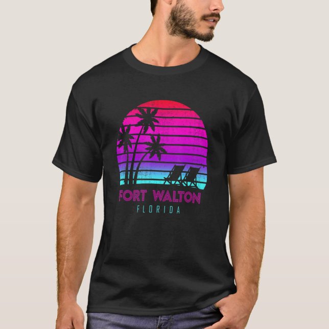 Camiseta Férias Familiares na Flórida Fort Walton Sunset Be (Frente)