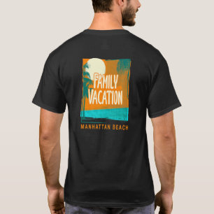 Camiseta Férias Familiares na praia de Manhattan, Nova Iorq