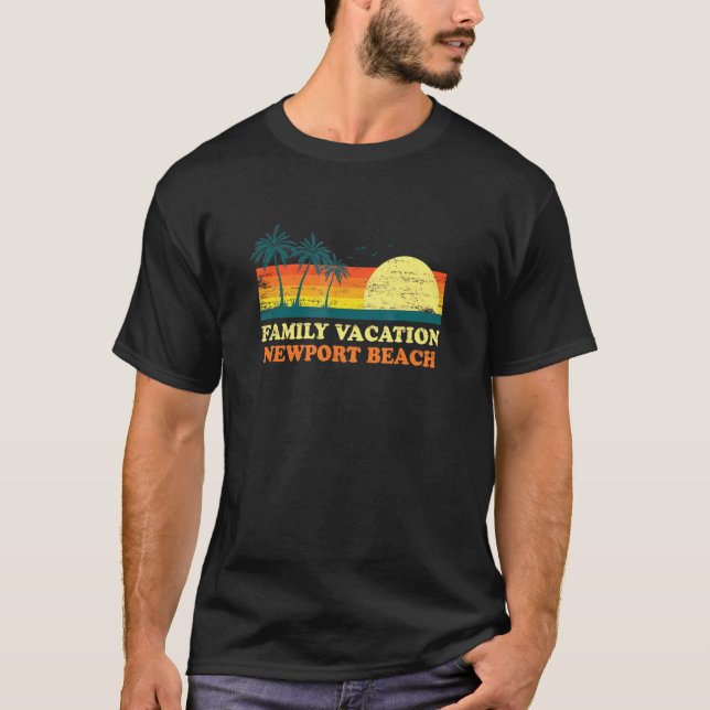 Camiseta Férias Familiares Newport Beach American Californi (Frente)