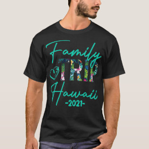 Camiseta Férias Familiares no Havaí 2021 Família de Festas
