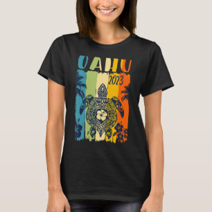 Camiseta Férias Familiares Oahu Hawaiian - Tartaruga do Mar