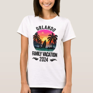 Camiseta Férias Familiares Orlando 2024 Fatos de Combinação