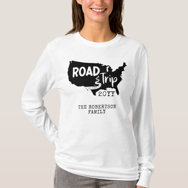 Camiseta Férias Familiares Personalizadas | Family Road Tri (Frente)
