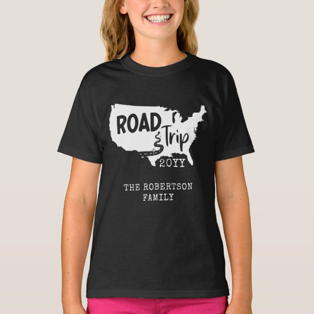 Camiseta Férias Familiares Personalizadas | Family Road Tri (Frente)