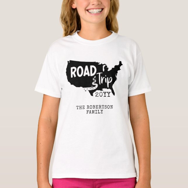 Camiseta Férias Familiares Personalizadas | Family Road Tri (Frente)