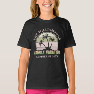 Camiseta Férias Familiares Personalizadas Ilha Tropical de 