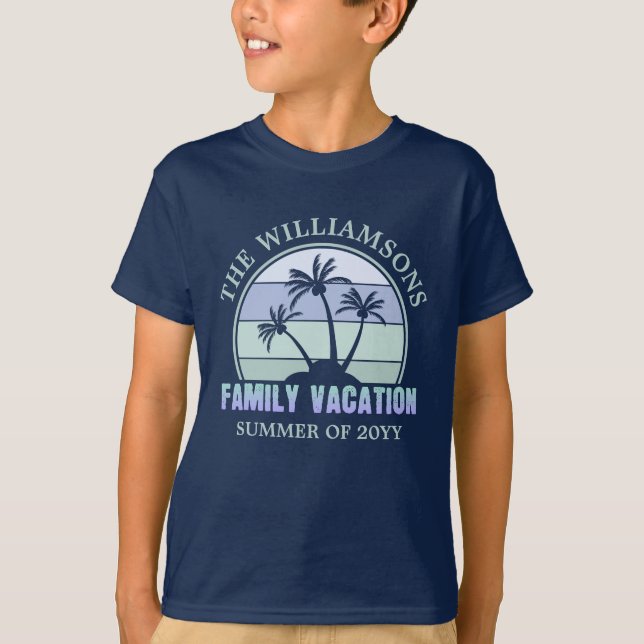 Camiseta Férias Familiares Personalizadas Ilha Tropical de  (Frente)
