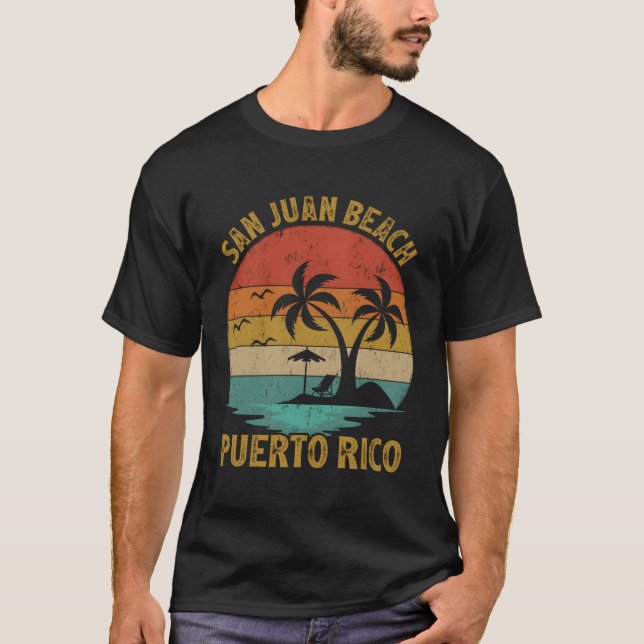Camiseta Férias Familiares Porto Rico San Juan Beach (Frente)