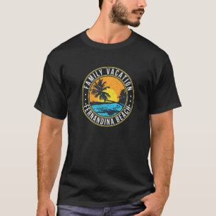 Camiseta Férias Familiares Praia Fernandina da Flórida