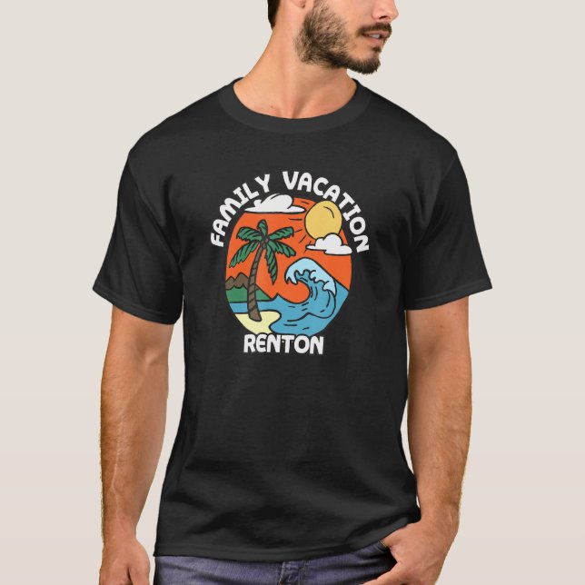 Camiseta Férias Familiares Renton Beach Washington Beach Bu (Frente)