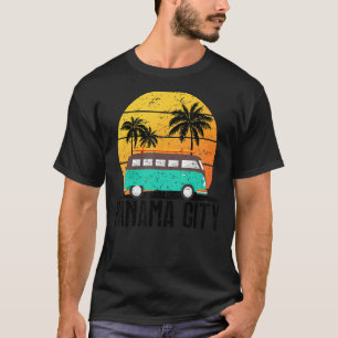 Camiseta Férias Familiares Retro Summer Vibes Sunset Beach