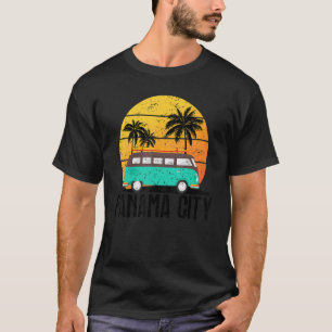 Camiseta Férias Familiares Retro Summer Vibes Sunset Beach 