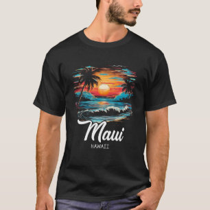 Camiseta Férias Familiares Retro Sunset Hawaii Maui Shirt &