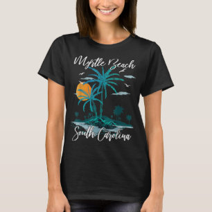 Camiseta Férias Familiares Retro Sunset South Carolina Myrt