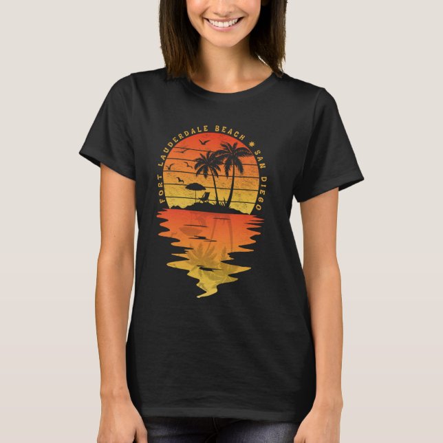 Camiseta Férias Familiares San Diego Fort Lauderdale Beach  (Frente)