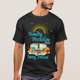 Camiseta Férias Familiares Sunset 2023 Ilha de Nova Iorque 