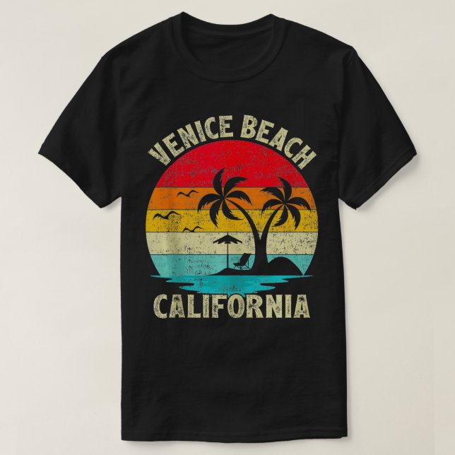 Camiseta Férias Familiares Vintage Retro California Venice  (Frente do Design)