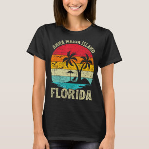 Camiseta Férias Familiares Vintage Retro Florida Anna Maria