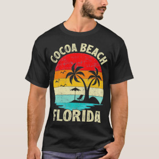 Camiseta Férias Familiares Vintage Retro Florida Cocoa Beac
