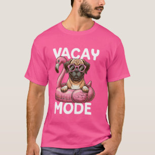 Camiseta Férias Férias Frescas em Inglês Mastiff Cachorro M