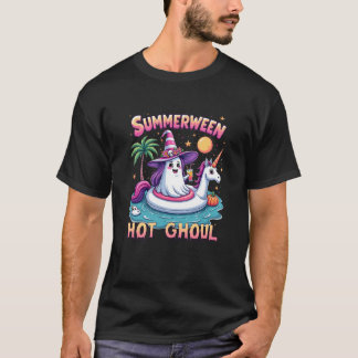 Camiseta Férias Festa de Halloween Grupo Funny Summerentre 