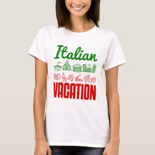 Camiseta Férias Italianas Trip Viagem Souvenir