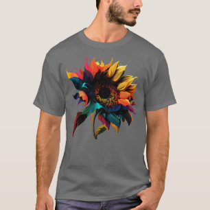 Camiseta Férias Lindas Florais Férias de Verão Girassol 5