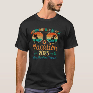 Camiseta Férias na Praia de Jacksonville 2025 Amigos Famíli