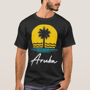 Camiseta Férias na praia do Viagem de Verão de Aruba Souven