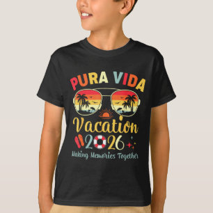 Camiseta Férias na praia Pura vida 2026 viagem de verão em 