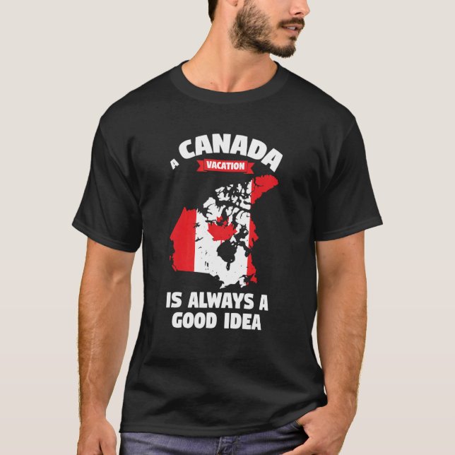 Camiseta férias no Canadá é sempre uma boa ideia Canadá C (Frente)