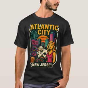 Camiseta Férias no cassino de Atlantic City Nova Jersey Jog