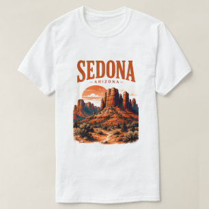Camiseta Férias no Deserto de Rocha Vermelha Sedona Arizona