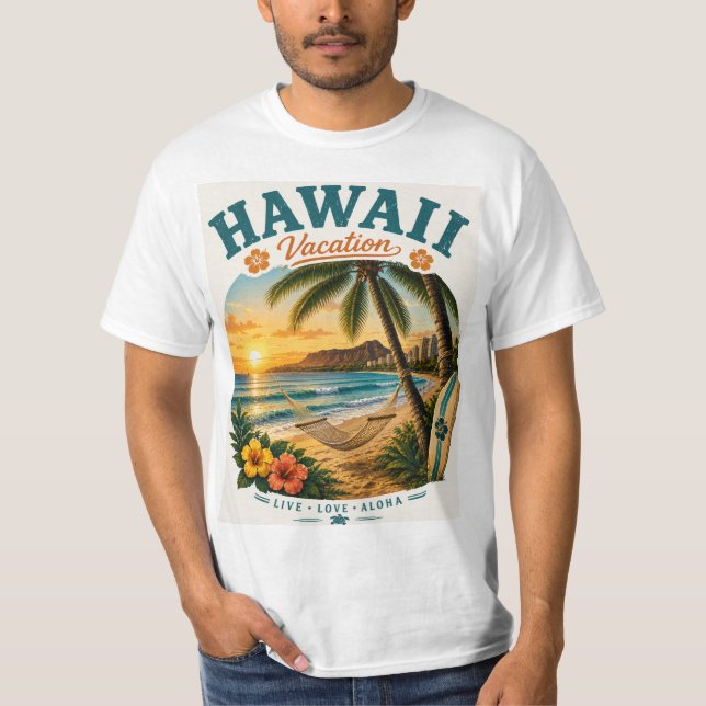 Camiseta Férias no Havaí (Frente)