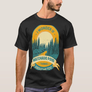 Camiseta Férias no Lago de Acampamento de Pesca Náutica Wat