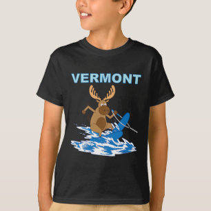 Camiseta Férias no Lago Moose Moose de Esqui Aquático em Ve
