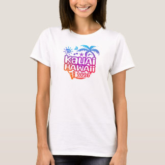 Camiseta Férias ou Viagem no Havaí Kauai 2026