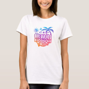 Camiseta Férias ou Viagem para Oahu, Havaí 2026