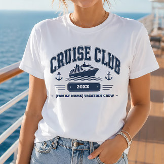 Camiseta Férias personalizadas da família no Cruise Club