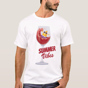 Camiseta Férias Summer Vibes Cartoon Engraçado Queijo de Vi