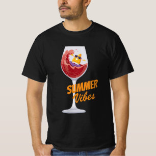 Camiseta Férias Summer Vibes Cartoon Engraçado Queijo de Vi