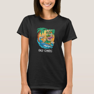 Camiseta Férias Tiki de Surf na Praia de Gulf Shores Alabam