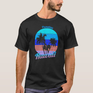 Camiseta Férias Tropicais de Palmeiras do Punaluu Hawaii