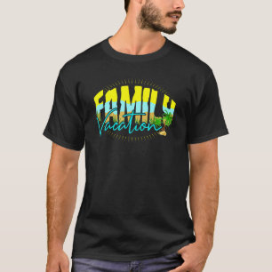 Camiseta Férias tropicais de Primavera de Praia de Combinaç