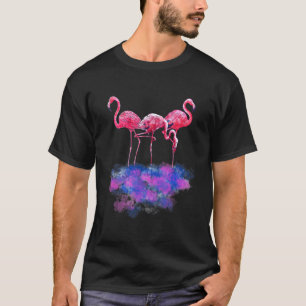 Camiseta Férias Tropicais de Verão de Aves Exóticas Flam