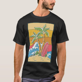 Camiseta Férias Tropicais de Verão Modo Vacinação de Verão 