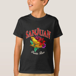 Camiseta Férias Tropicais em Porto Rico Coqui Rã San Juan