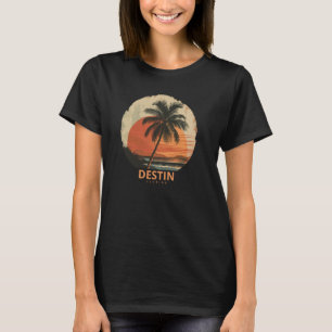 Camiseta Férias Tropicais S da Família de Praia da Destin F