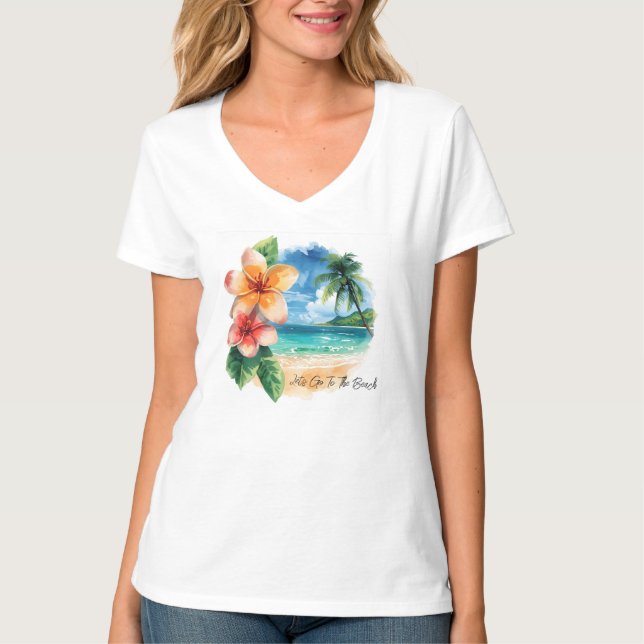 Camiseta Férias, Vamos à Praia (Frente)